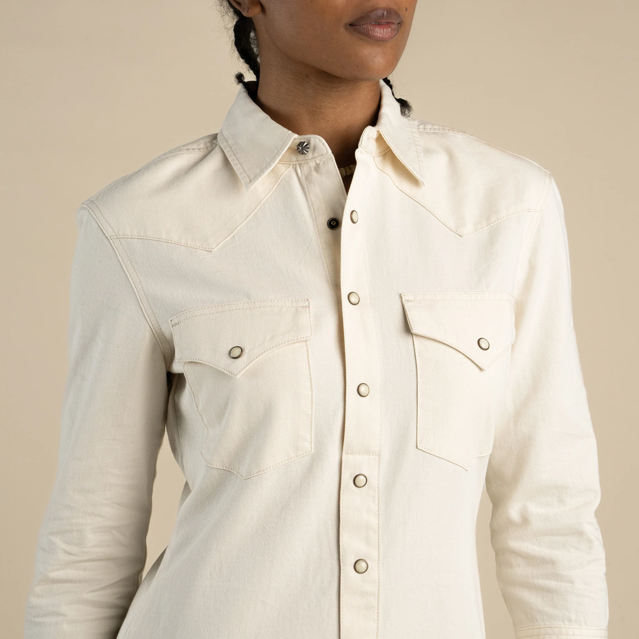 The Annie Pearl Snap Shirtdress - Image 4