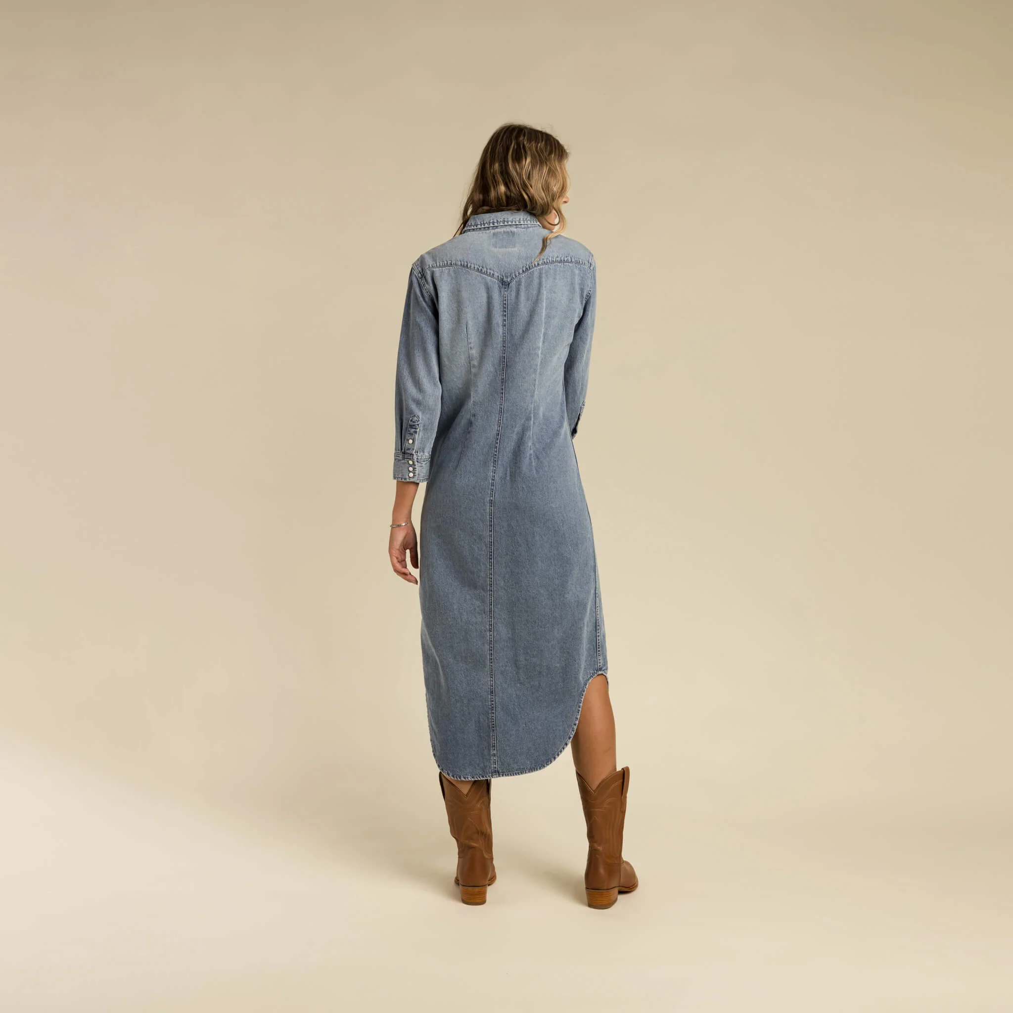 The Annie Pearl Snap Shirtdress - Image 8